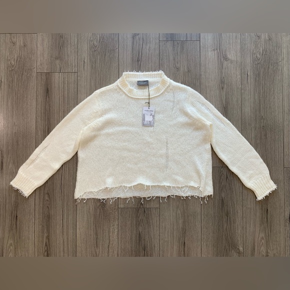 Wooden Ships Distressed Crew‎ in Pure Snow Size S/M - Picture 4 of 14